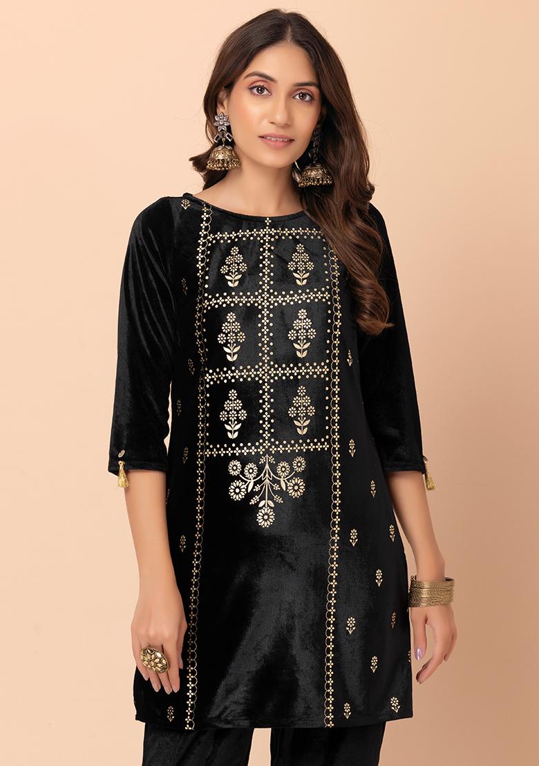 Velvet Womens Kurtas Kurtis - Buy Velvet Womens Kurtas Kurtis