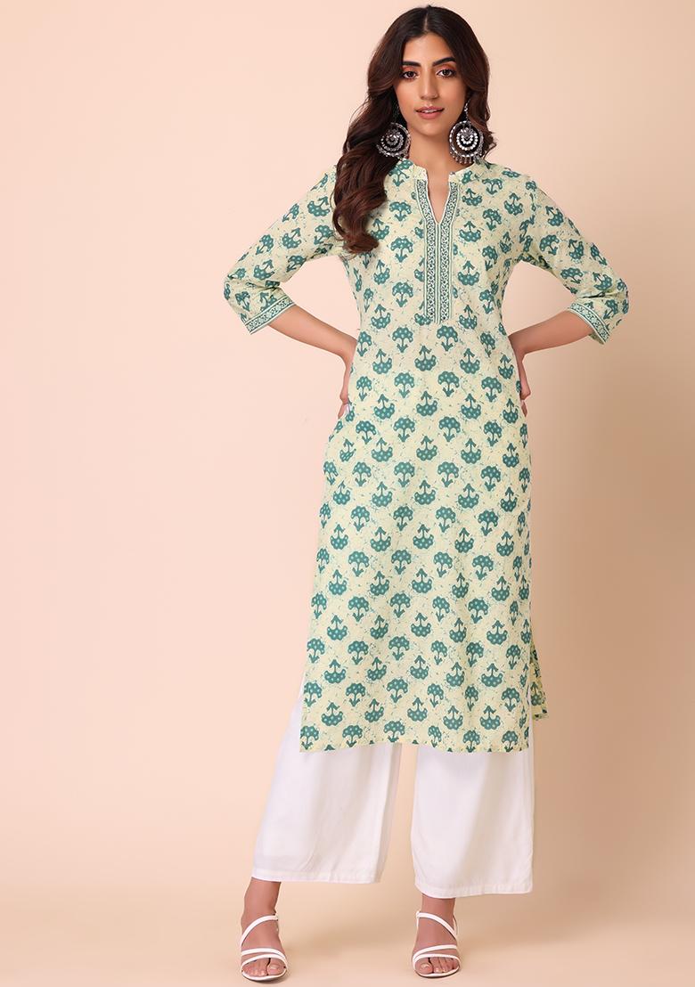 Purple - Cotton Batik Print Kurta Set 08