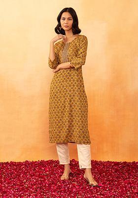 Indian Ethnic Women's Kimaya Yellow Wrap Around Cotton Dress – THE INDIAN  ETHNIC CO.