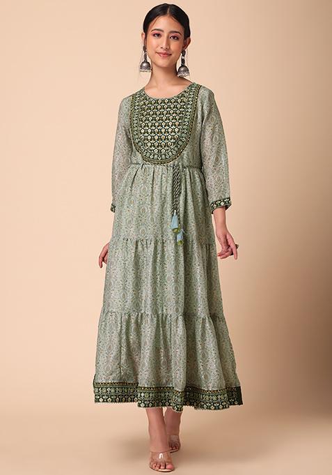 Mughal Block Printed Anarkali Kurta