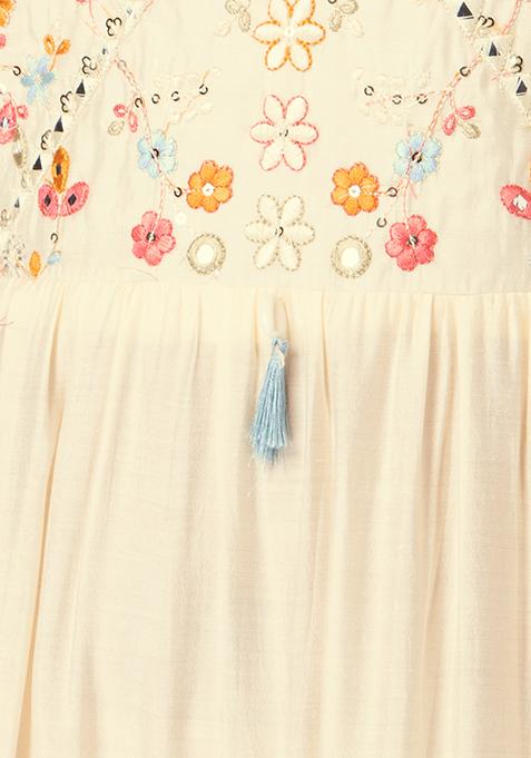 Deux Par Deux Muslin Dress - Edelweiss main image 0