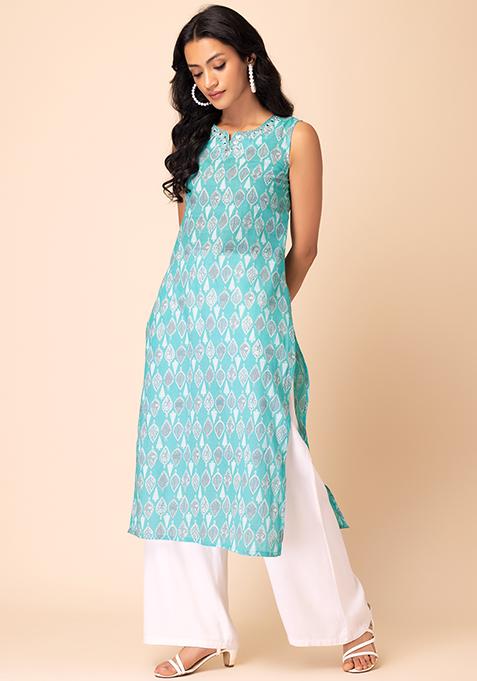 Floral Print Cotton Kurta