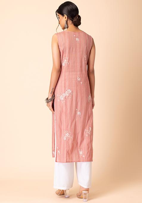 Elira Short Cotton Kurta Top- Pastel Pink main image 0