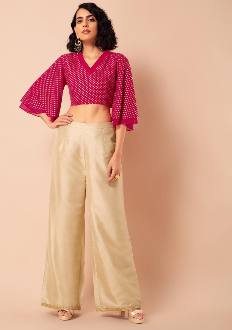 crop top with flowy sleeves