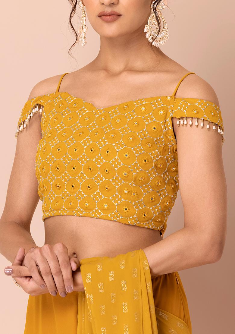 ameri / INDIA EMBROIDERY BUSTIER グリーン F