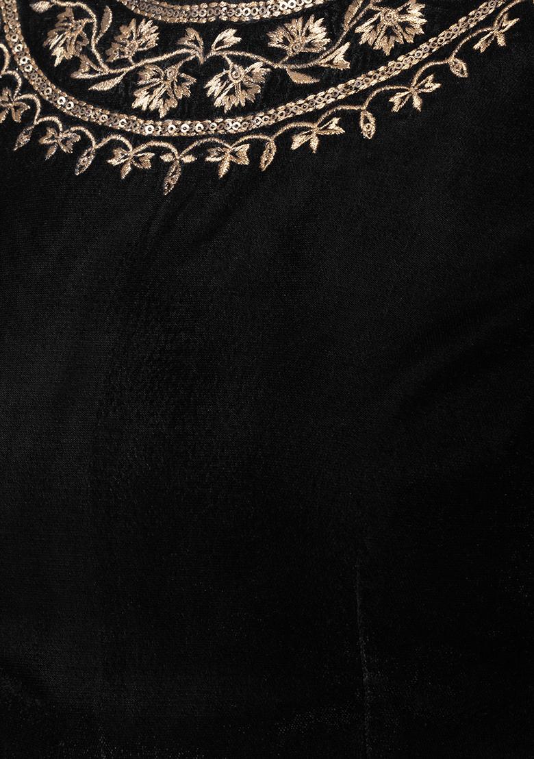 EMBROIDERED VOILE BLACK BLOUSE main image 1