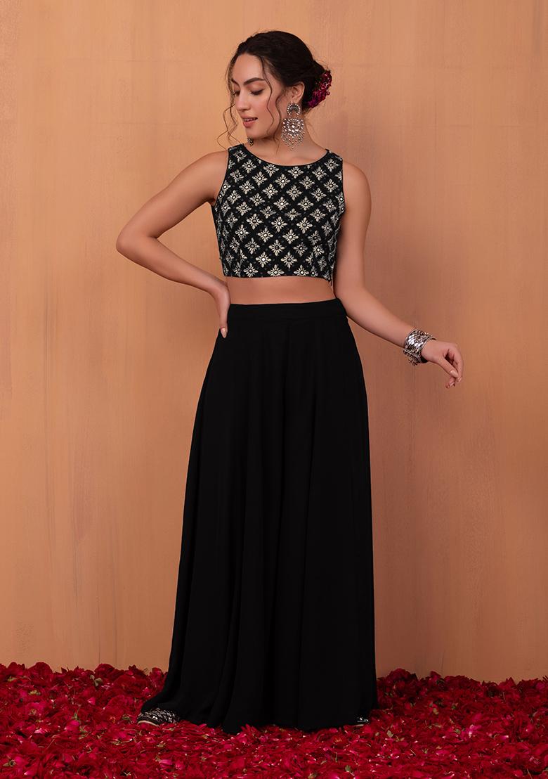 Indian New Black Chanderi Bandhani Printed Padded Blouse/Top/Crop Party wear Bollywood Blouse main image 0