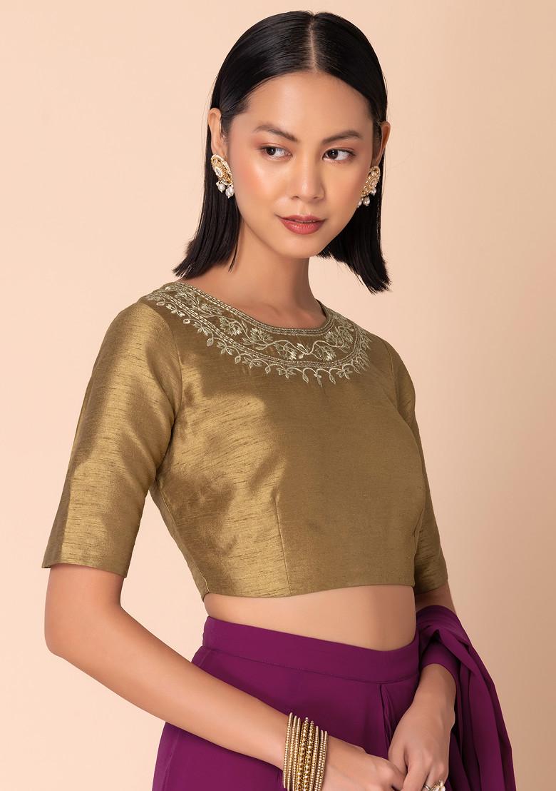 Golden Zari Embroidered Blouse