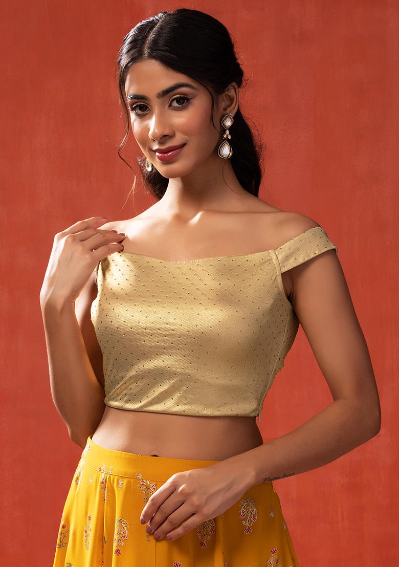 Salian By Anushree Off Shoulder Blouse And Lehenga Set | Blue, Crepe,  Asymmetrical, Asymmetrical | Indian gowns dresses, Indian fashion dresses,  Indian gowns