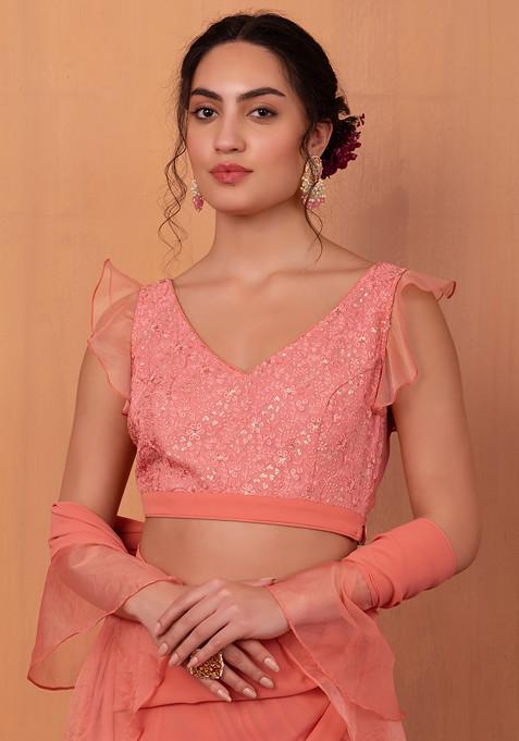 Buy PEARLY PINK TRANSPARENT CROP TOP for Women Online in India
