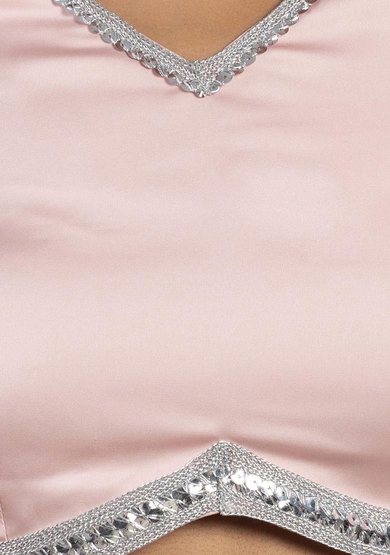 Buy Women Peach Embellished Shimmer Satin Blouse - ITP01558 - Blouses ...