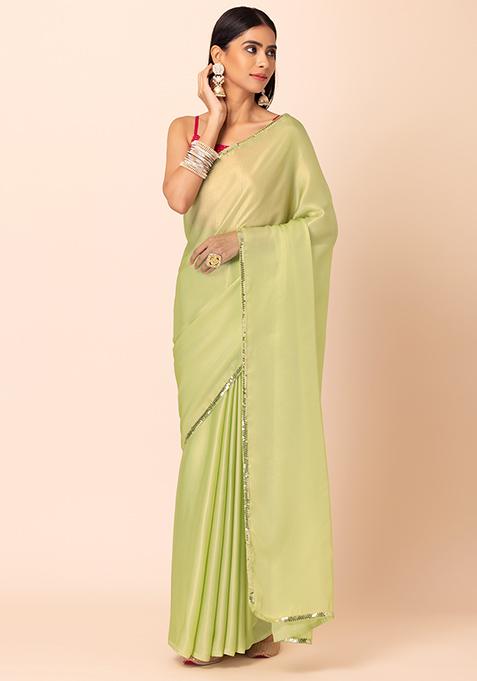 PomPom x Georgette Saree : Berry main image 0