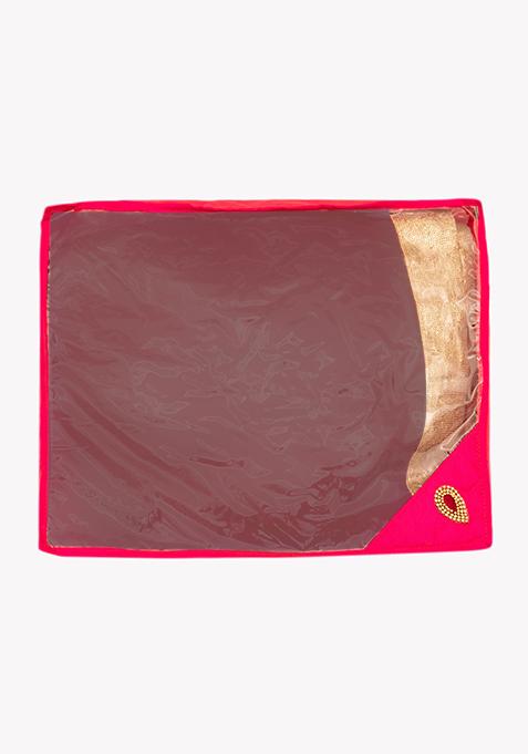 Pink Quilted Saree Bag