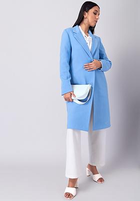 Pastel Blue Longline Coat