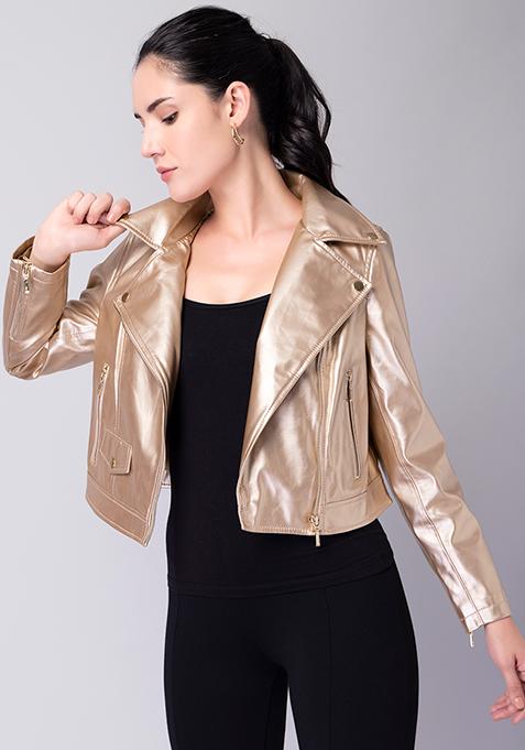 Rose Gold Biker Jacket