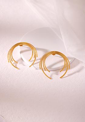 Gold Plated Layered Earrings