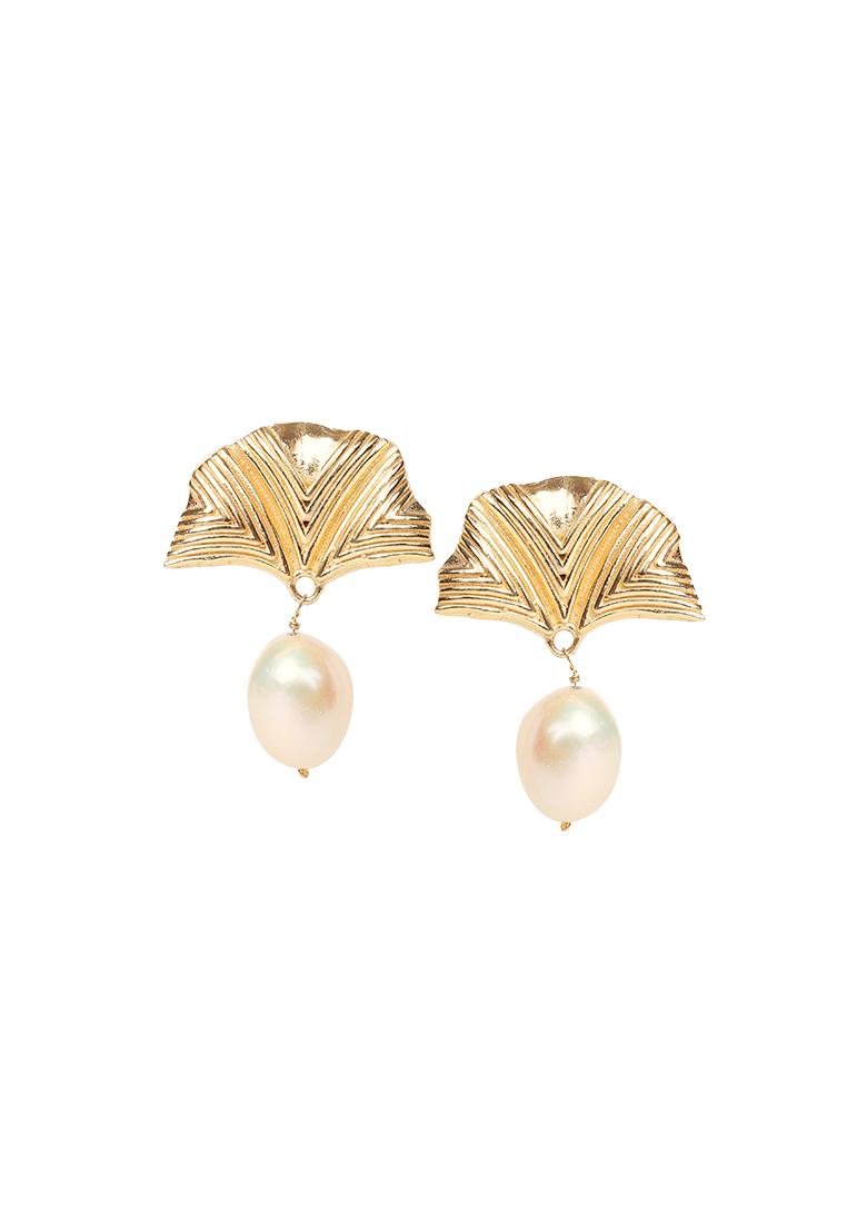 Buy Women Gold Plated Pearl Drop Earrings - Earrings Online India ...