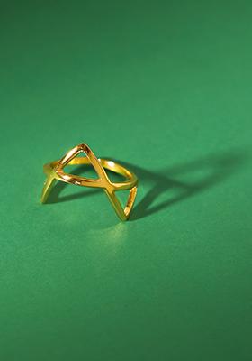Gold Plated Cherry Signet Ring