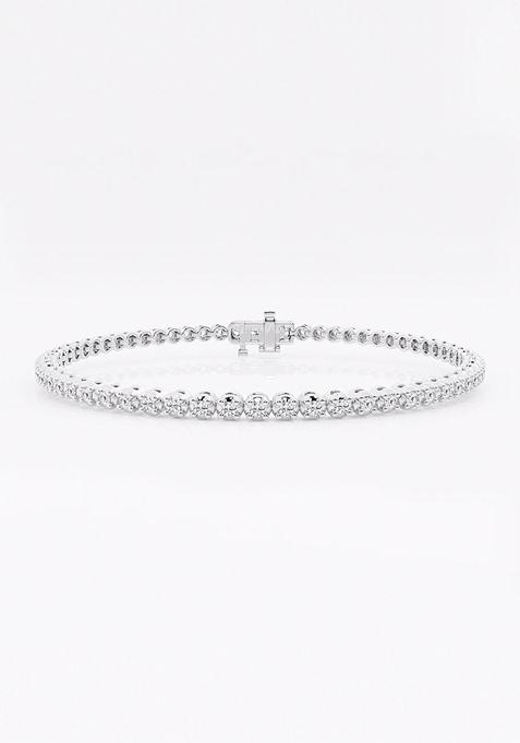 1 ctw Round Lab Grown Diamond Four-Prong Tennis Bracelet-6 Inches