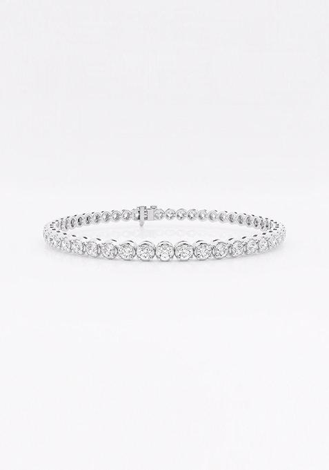 5 ctw Round Lab Grown Diamond Four-Prong Tennis Bracelet - 6 Inches