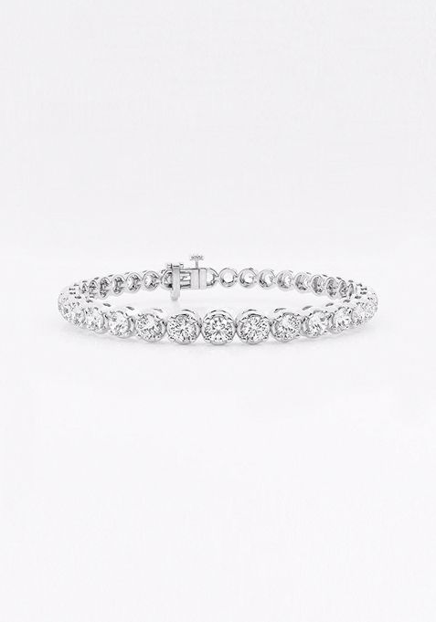 8 ctw Round Lab Grown Diamond Four-Prong Tennis Bracelet - 6 Inches