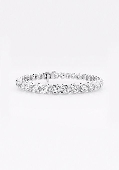 10 ctw Round Lab Grown Diamond Four-Prong Tennis Bracelet - 6 Inches