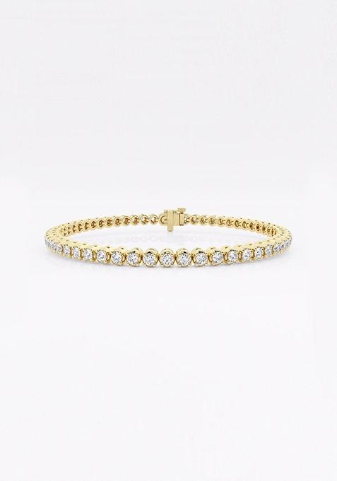 3 ctw Round Lab Grown Diamond Four-Prong Tennis Bracelet - 6 Inches