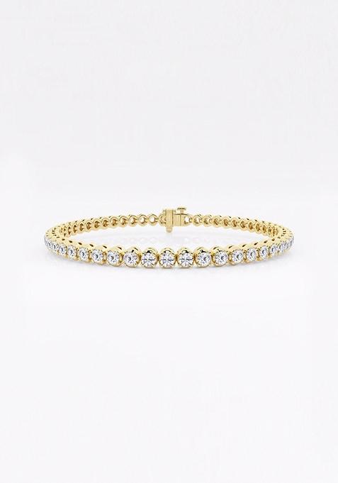 4 ctw Round Lab Grown Diamond Four-Prong Tennis Bracelet - 6 Inches