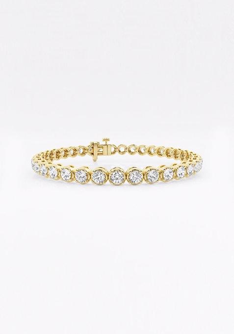 7 ctw Round Lab Grown Diamond Four-Prong Tennis Bracelet - 6 Inches