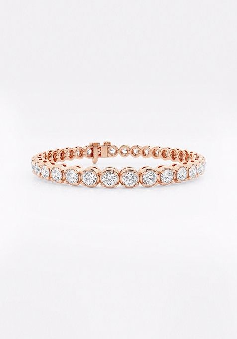 10 ctw Round Lab Grown Diamond Four-Prong Tennis Bracelet - 6 Inches