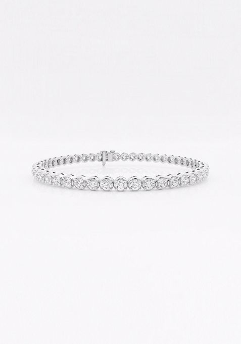 5 ctw Round Lab Grown Diamond Four-Prong Tennis Bracelet - 6 Inches