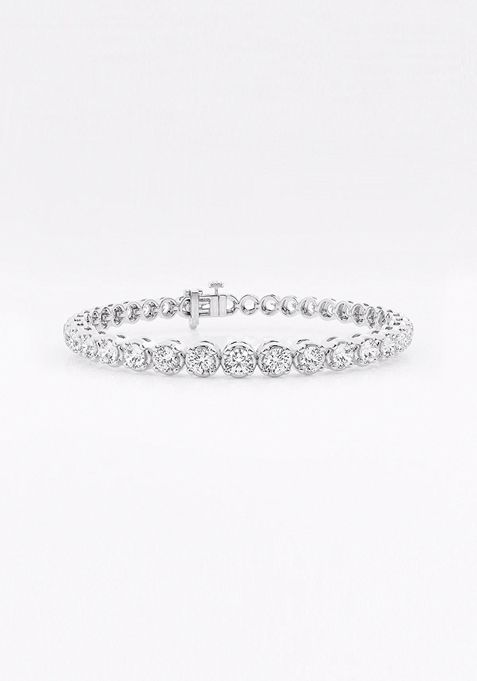 7 ctw Round Lab Grown Diamond Four-Prong Tennis Bracelet - 6 Inches