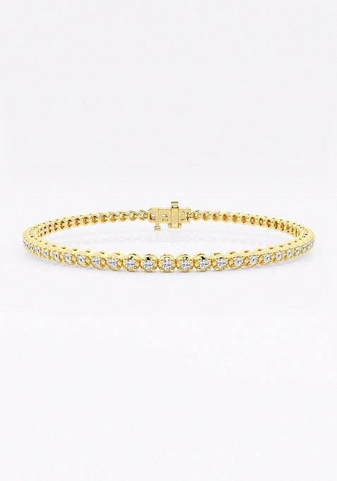 1 ctw Round Lab Grown Diamond Four-Prong Tennis Bracelet-6 Inches