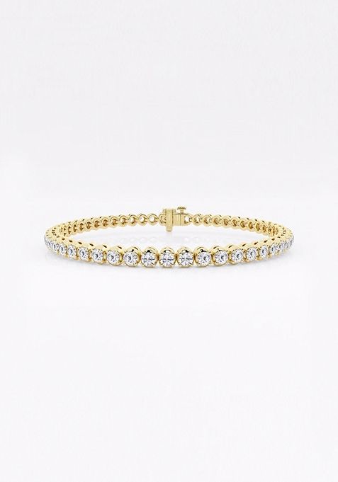 4 ctw Round Lab Grown Diamond Four-Prong Tennis Bracelet - 6 Inches