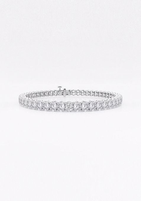 9 ctw Oval Lab Grown Diamond Tennis Bracelet - 6 Inches