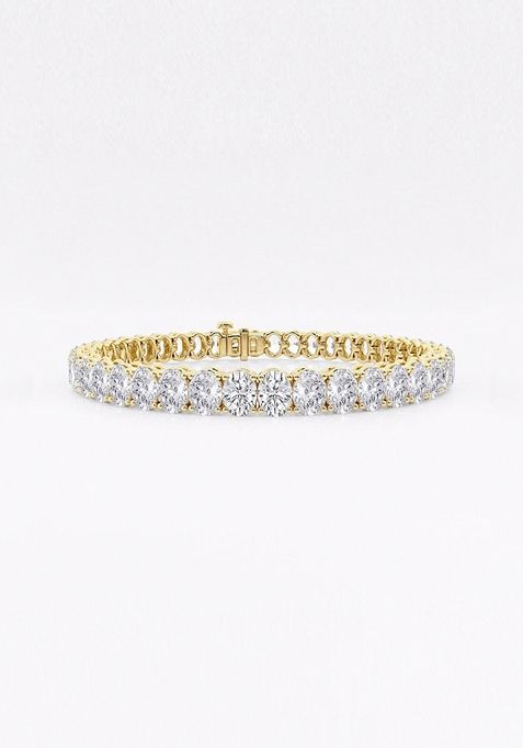 12 ctw Oval Lab Grown Diamond Tennis Bracelet - 7 Inches