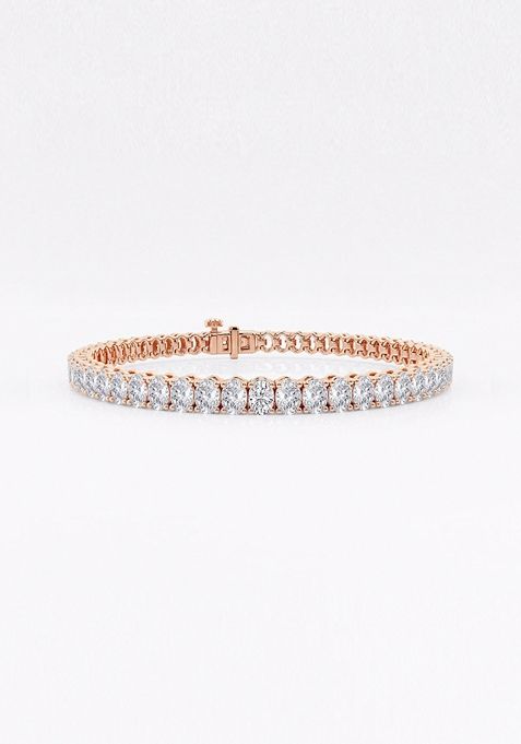 7 ctw Oval Lab Grown Diamond Tennis Bracelet - 6 Inches