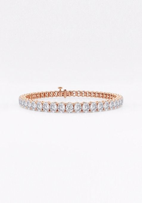 9 ctw Oval Lab Grown Diamond Tennis Bracelet - 6 Inches