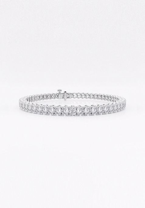 7 ctw Oval Lab Grown Diamond Tennis Bracelet - 6 Inches