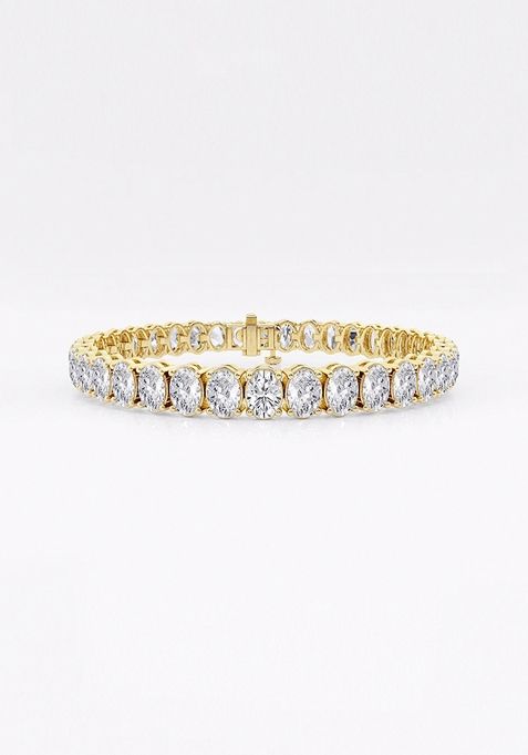 15 ctw Oval Lab Grown Diamond Tennis Bracelet - 7 Inches