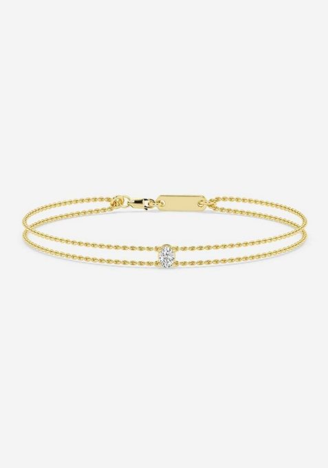 1/4 ctw Oval Lab Grown Diamond Equity Bracelet-7 Inches