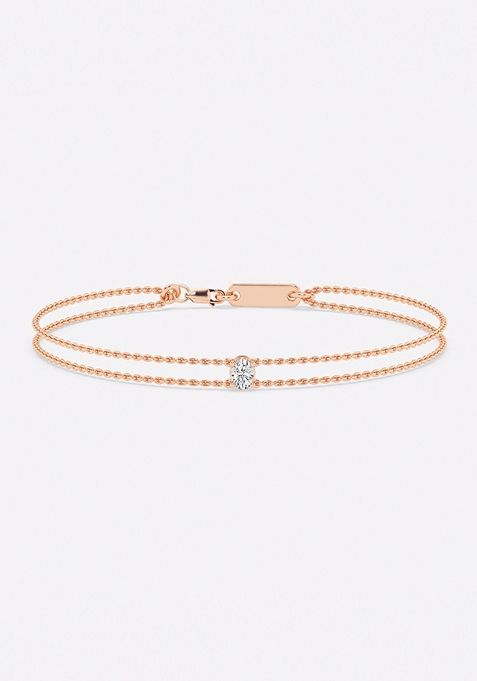 1/4 ctw Oval Lab Grown Diamond Equity Bracelet-7 Inches