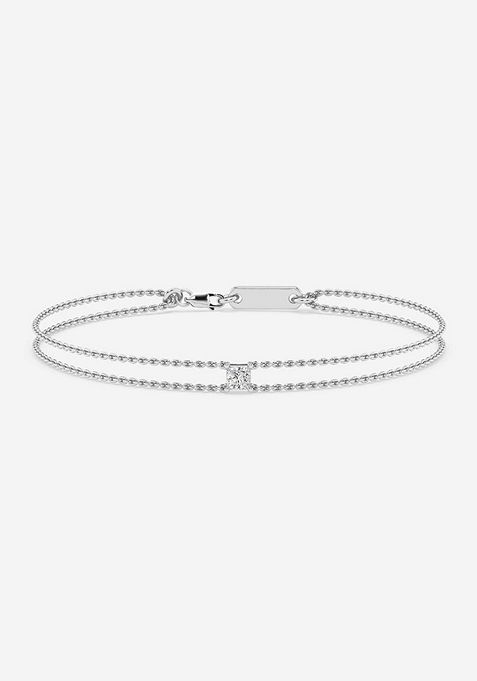 1/4 ctw Princess Lab Grown Diamond Equity Bracelet-7 Inches