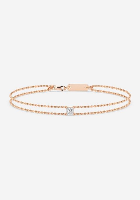 1/4 ctw Princess Lab Grown Diamond Equity Bracelet-7 Inches