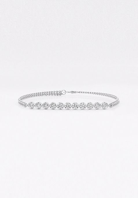 7/8 ctw Round Lab Grown Diamond Chain Bracelet - 6 Inches + 1 Inch Extender