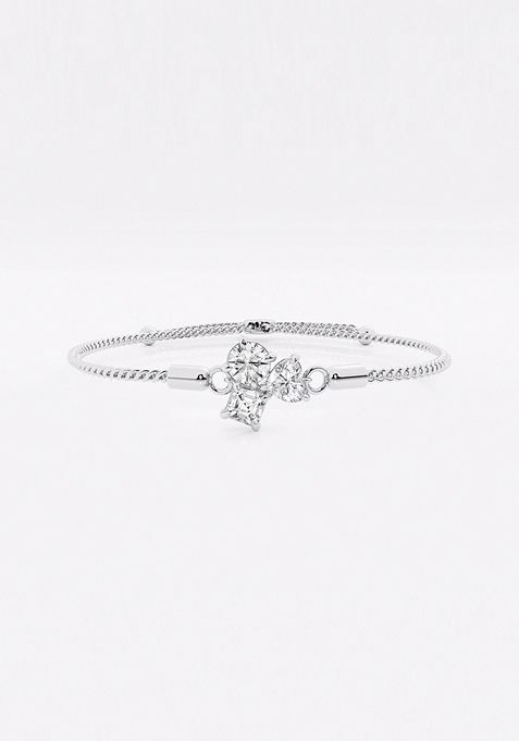 1 1/2 ctw Multi-Shape Lab Grown Diamond Three Stone Bolo Fashion Bracelet - 8 Inches