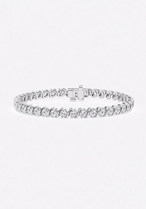 5 ctw Round Lab Grown Diamond S Tennis Bracelet - 6 Inches