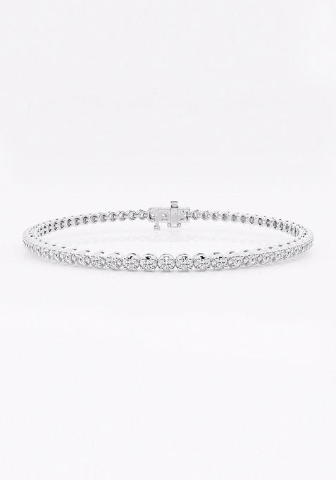 1 ctw Round Lab Grown Diamond Four-Prong Tennis Bracelet-7 Inches