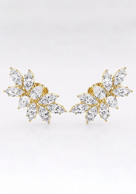 4 ctw Pear & Marquise Lab Grown Diamond Cluster Fashion Earrings