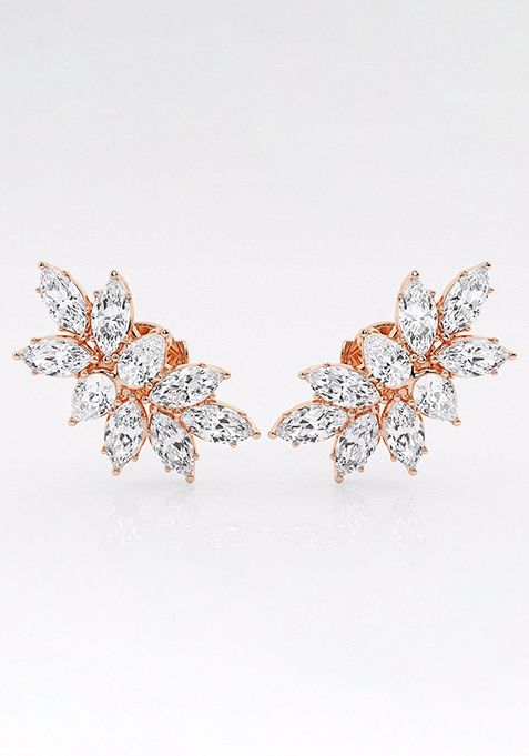 4 ctw Pear & Marquise Lab Grown Diamond Cluster Fashion Earrings